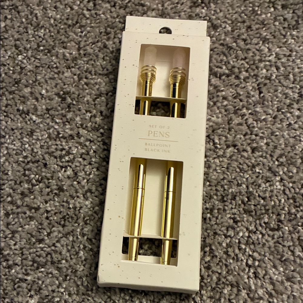 NWT Spritz Gold Ballpoint Pen Duo
